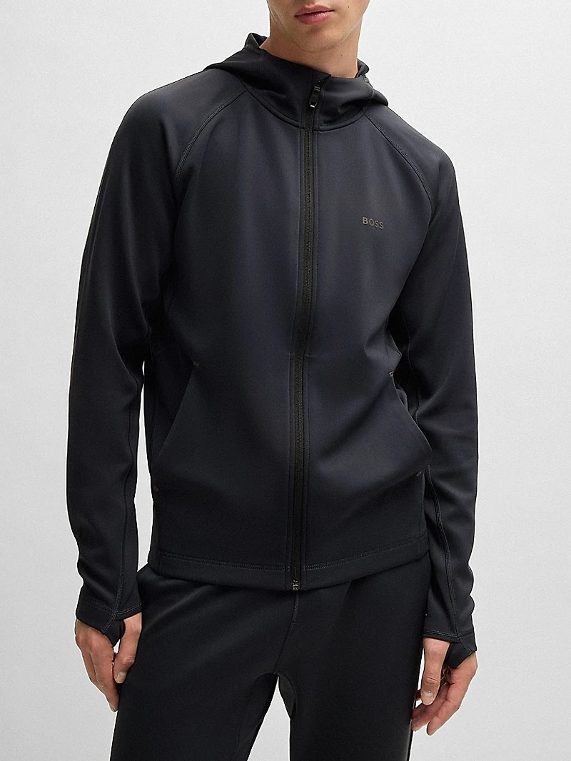 Active Stretch Zip-Up Hoodie with Moisture Management