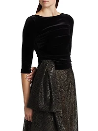 Mix Media Embellished A-Line Gown