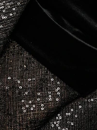 Mix Media Embellished A-Line Gown