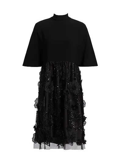 Embellished Tulle Skirt Cocktail Dress