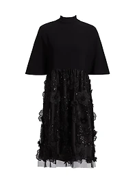 Embellished Tulle Skirt Cocktail Dress