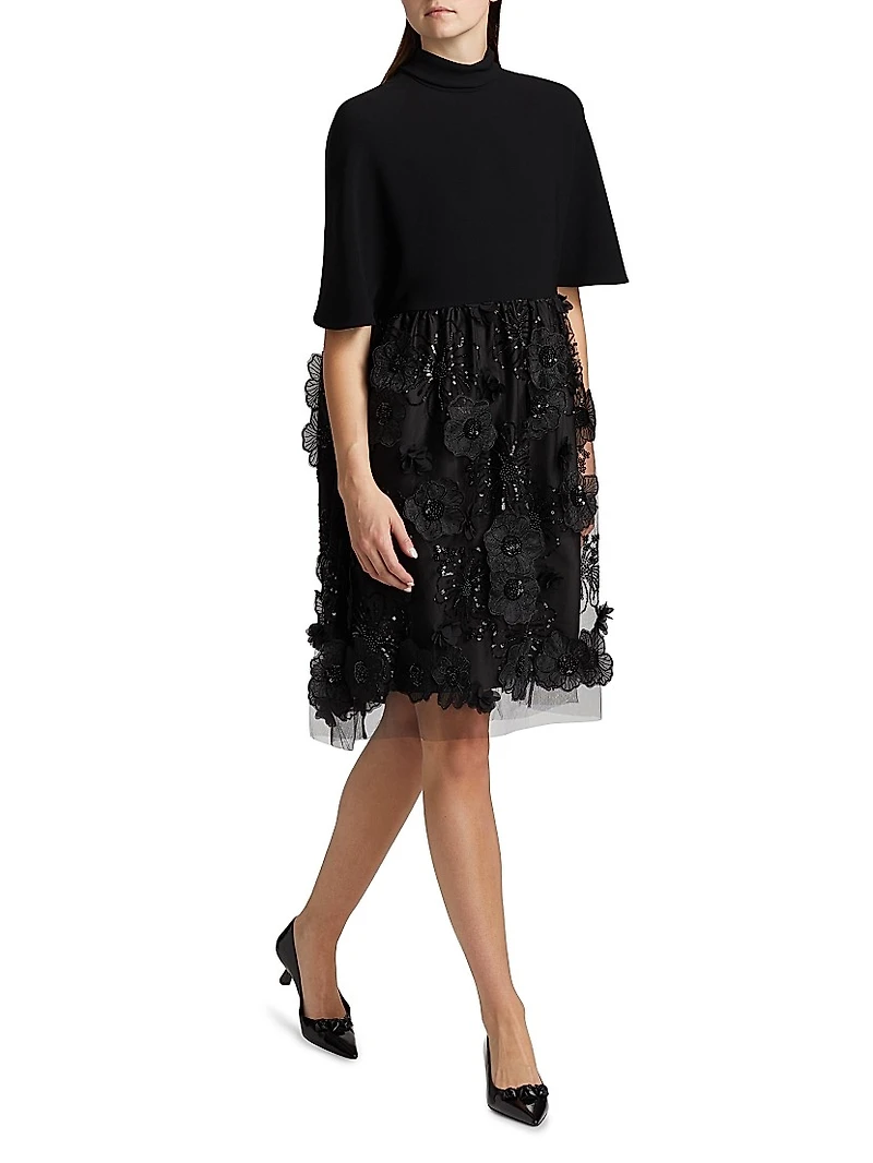 Embellished Tulle Skirt Cocktail Dress