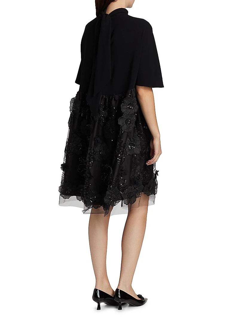 Embellished Tulle Skirt Cocktail Dress