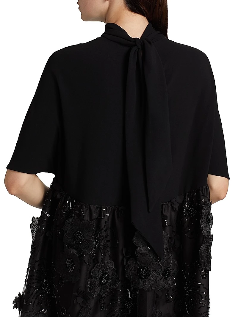 Embellished Tulle Skirt Cocktail Dress