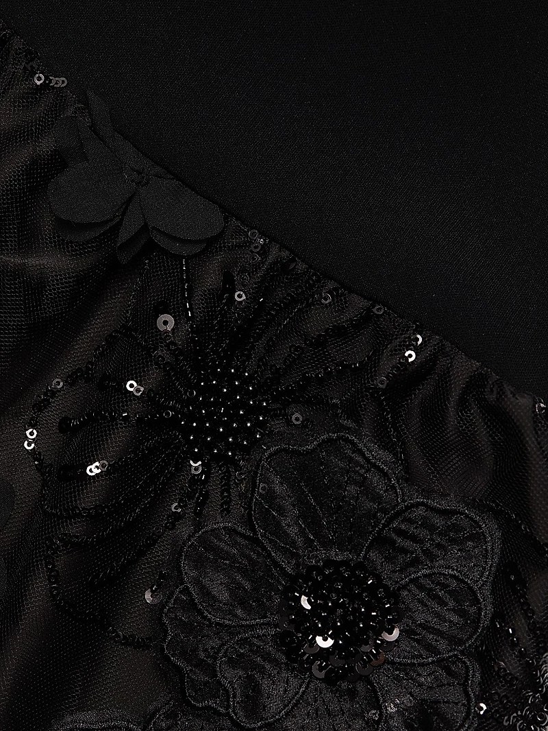 Embellished Tulle Skirt Cocktail Dress