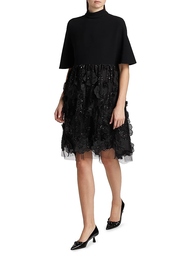 Embellished Tulle Skirt Cocktail Dress