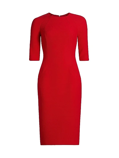 Seamed Sheath Cocktail Dress