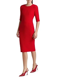 Seamed Sheath Cocktail Dress