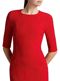 Seamed Sheath Cocktail Dress