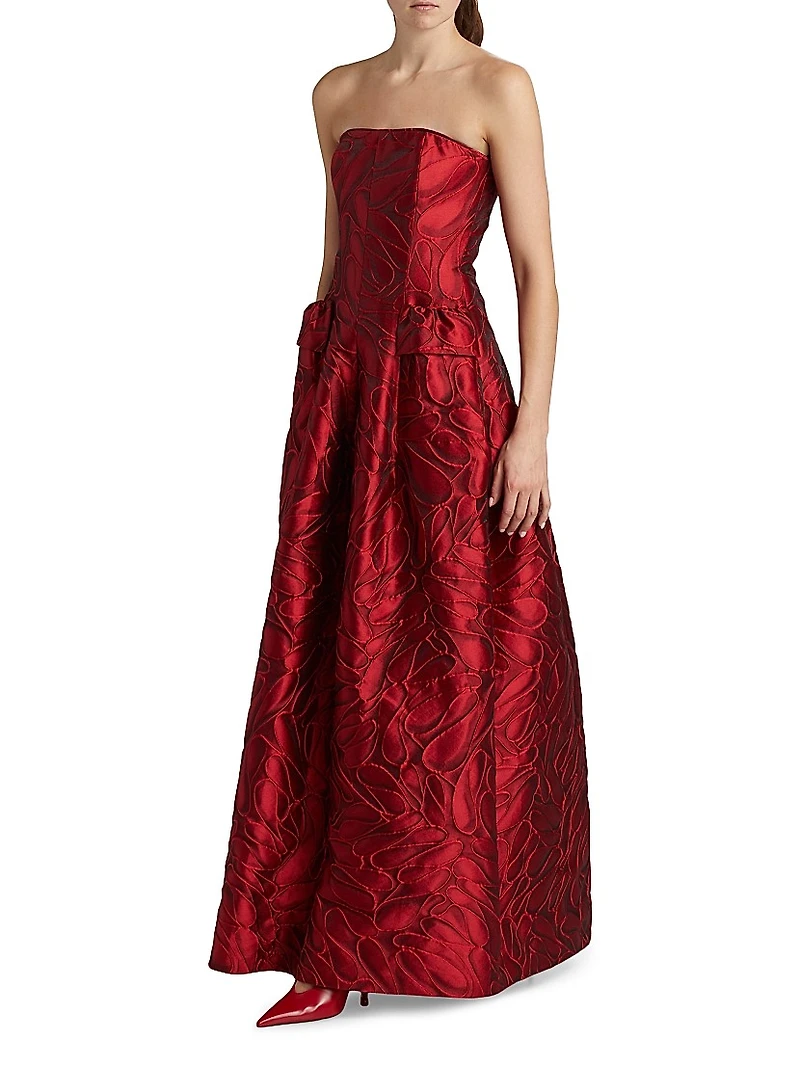 Jacqaurd Strapless Ballgown