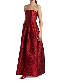 Jacqaurd Strapless Ballgown