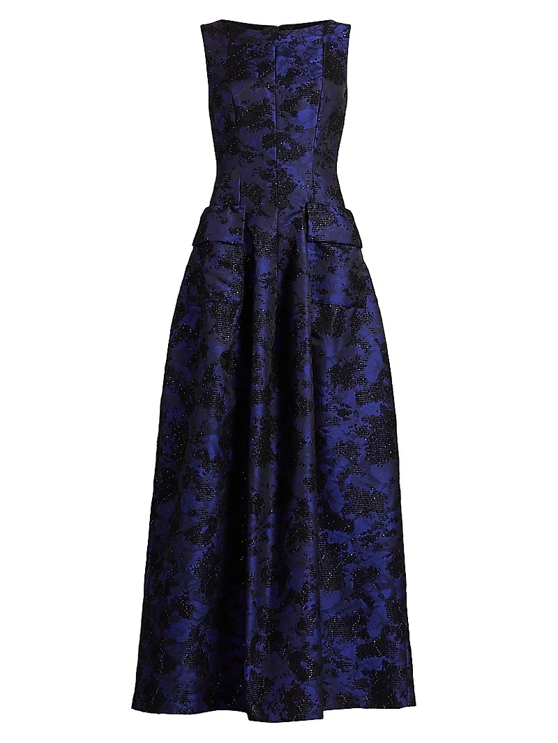 Jacquard Sleeveless Gown