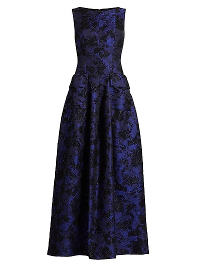 Jacquard Sleeveless Gown