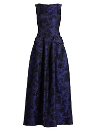 Jacquard Sleeveless Gown