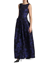 Jacquard Sleeveless Gown