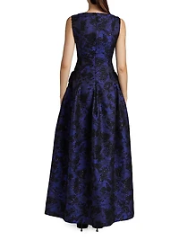 Jacquard Sleeveless Gown