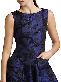 Jacquard Sleeveless Gown