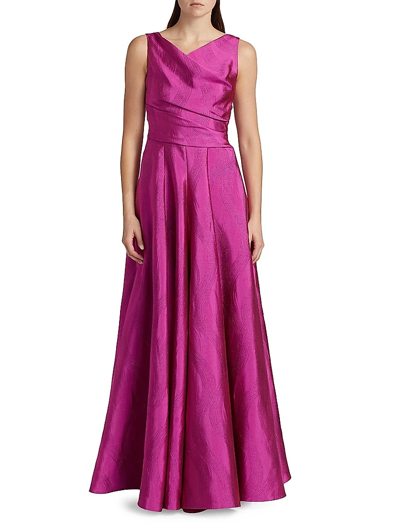 Draped Sleeveless Gown