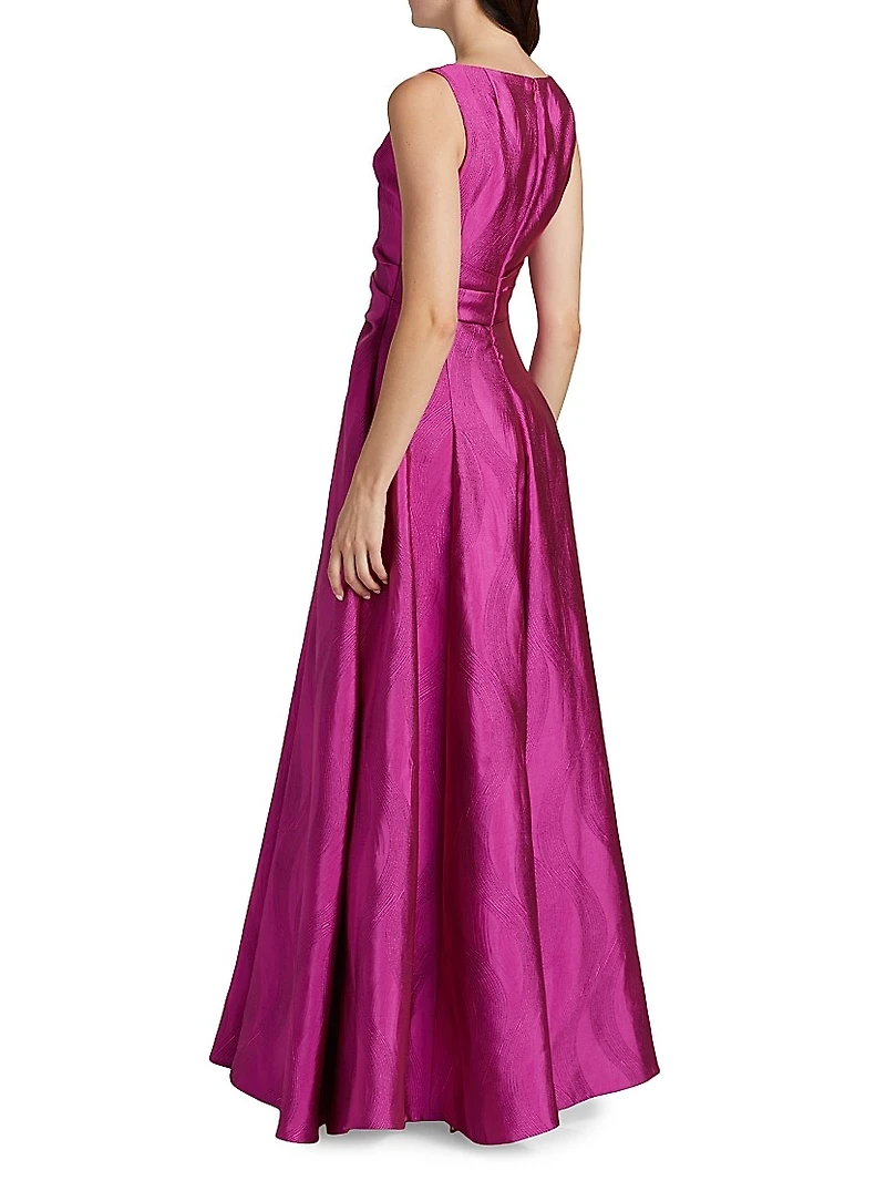Draped Sleeveless Gown