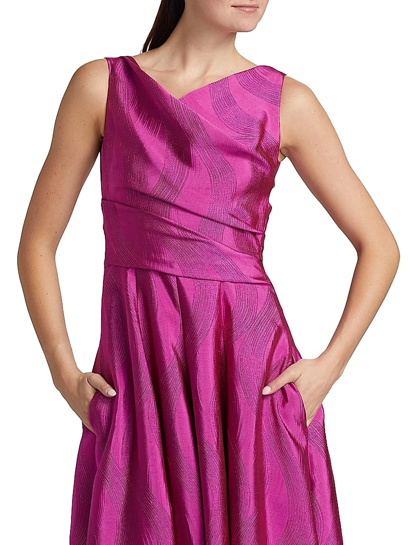 Draped Sleeveless Gown