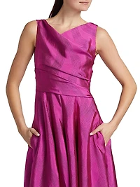 Draped Sleeveless Gown