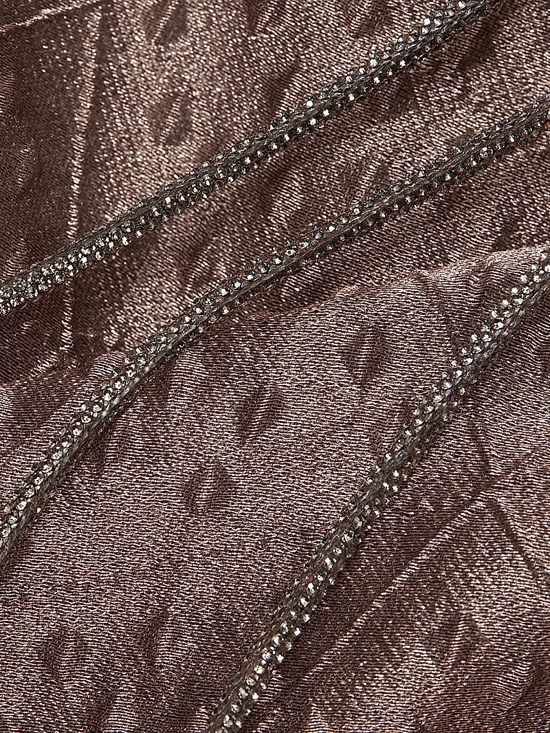 One-Shoulder Jacquard Gown