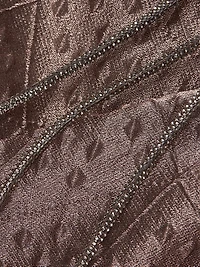 One-Shoulder Jacquard Gown