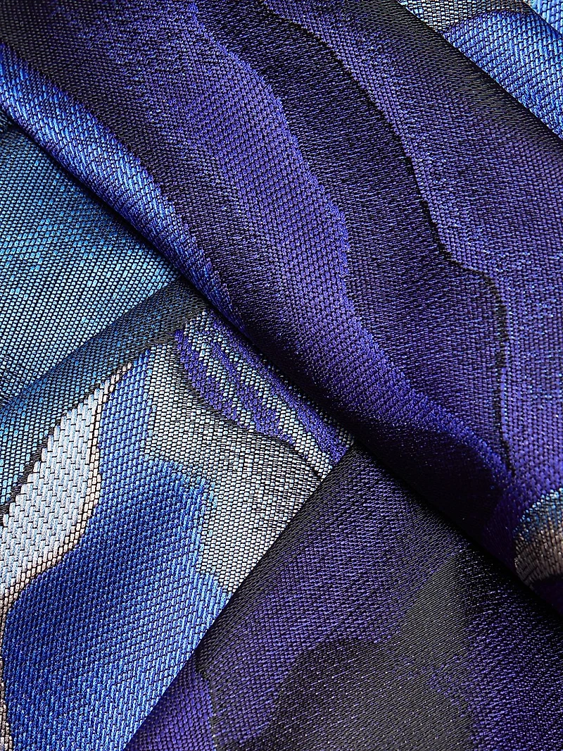 Floral Jacquard Sleeveless Gown