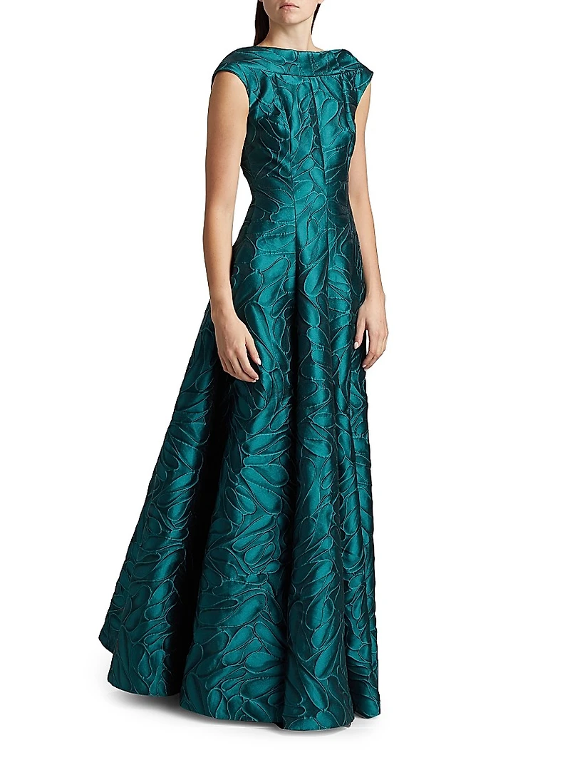Jacquard A-Line Gown