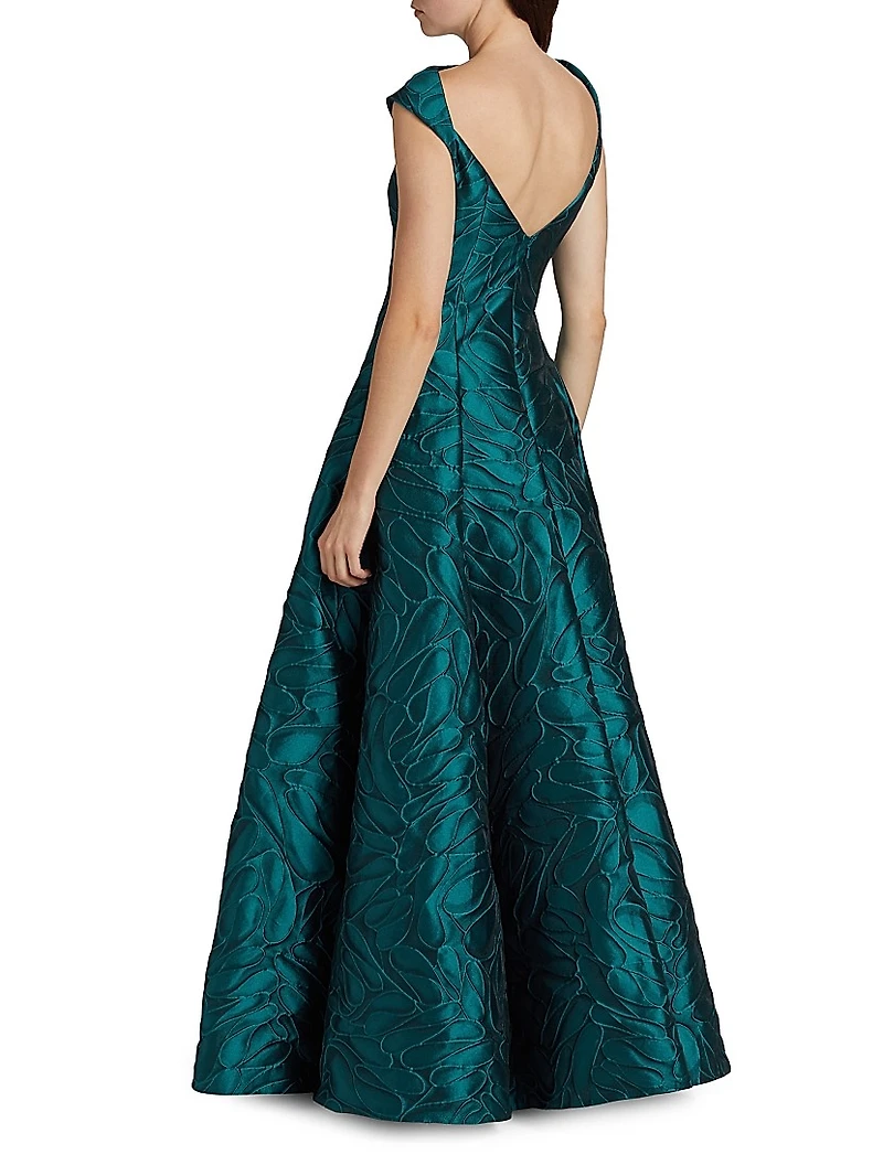Jacquard A-Line Gown