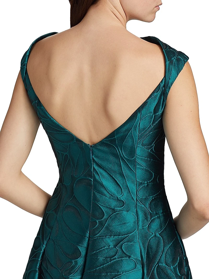 Jacquard A-Line Gown