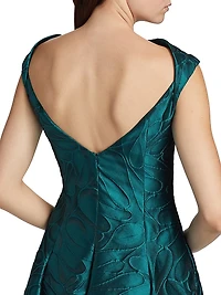 Jacquard A-Line Gown