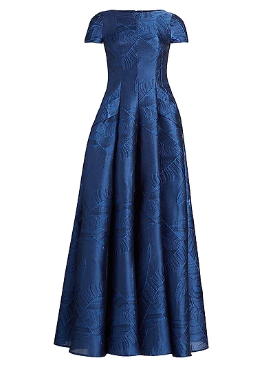 Jacquard A-Line Gown
