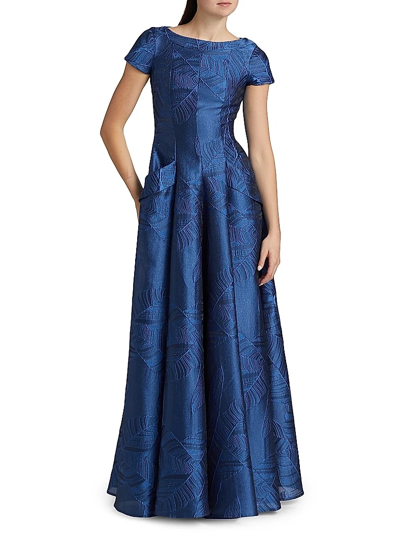 Jacquard A-Line Gown