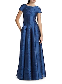 Jacquard A-Line Gown