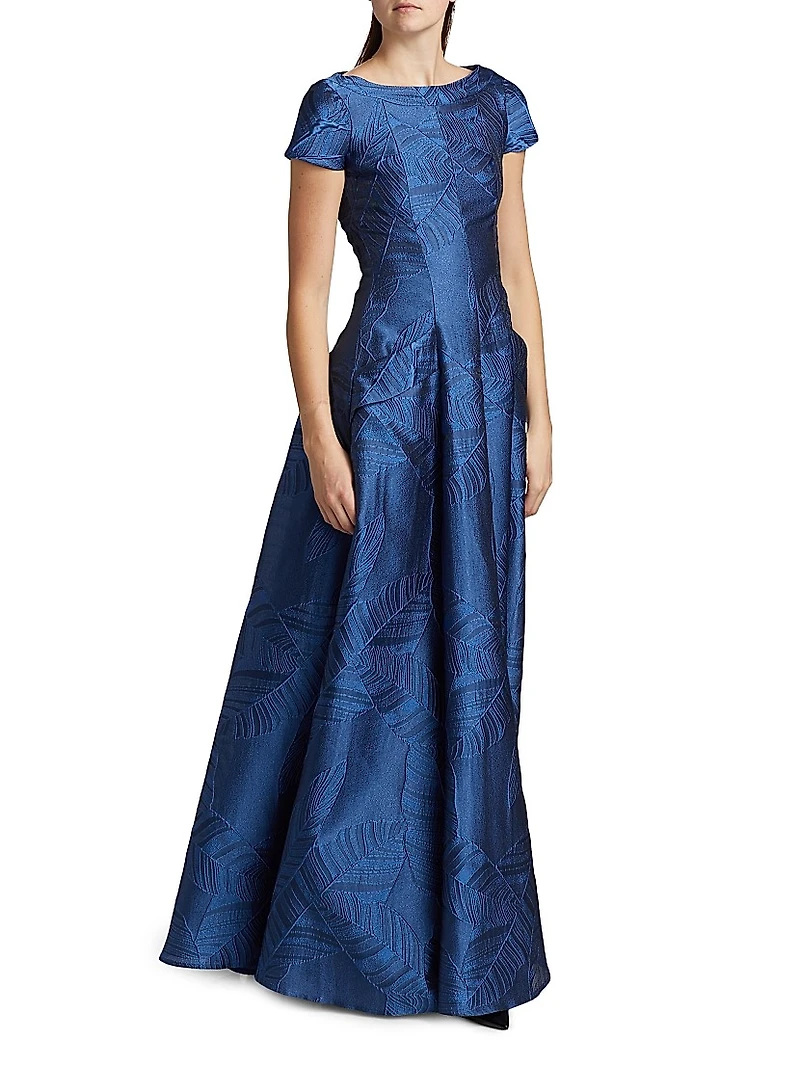 Jacquard A-Line Gown