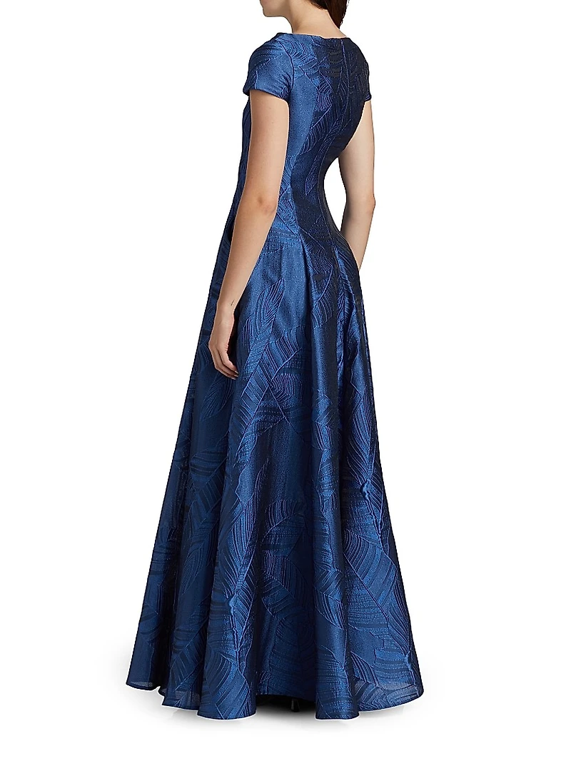 Jacquard A-Line Gown