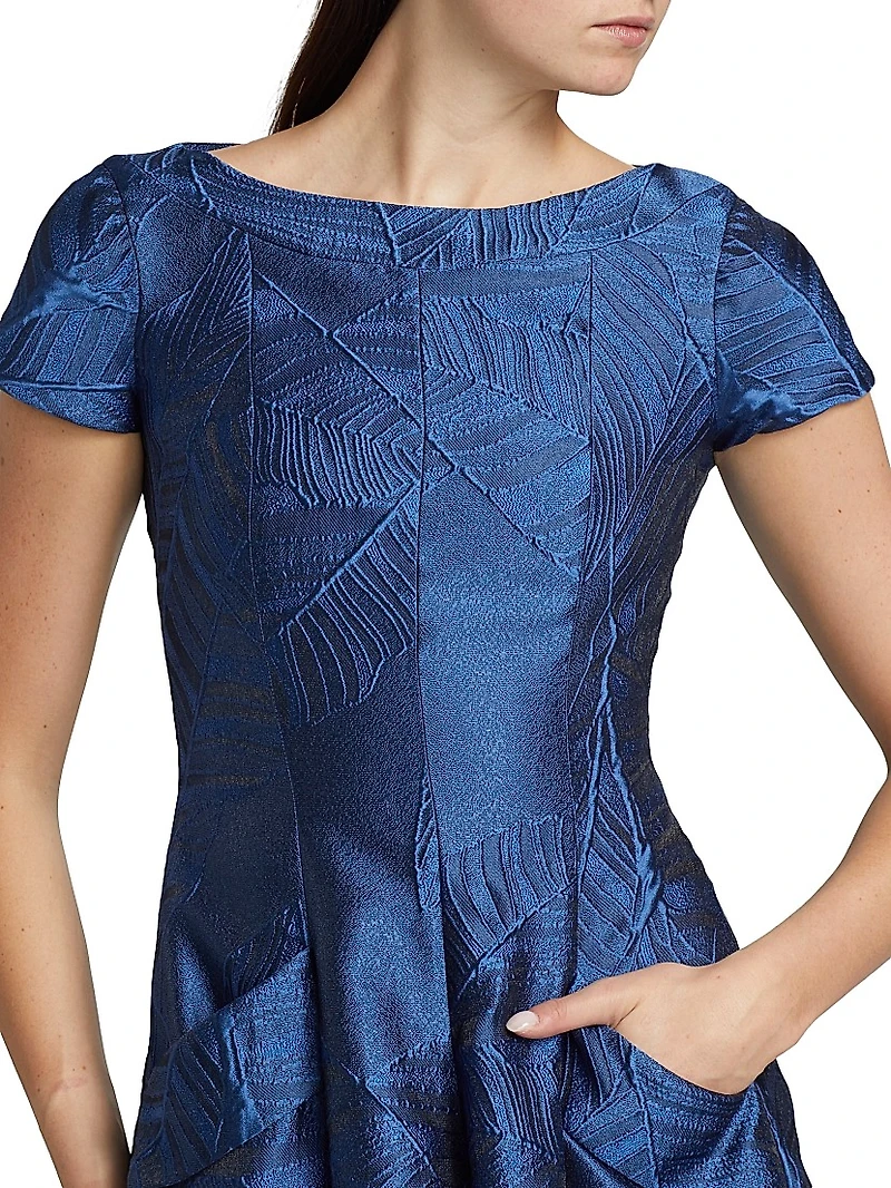 Jacquard A-Line Gown