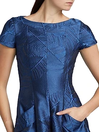 Jacquard A-Line Gown