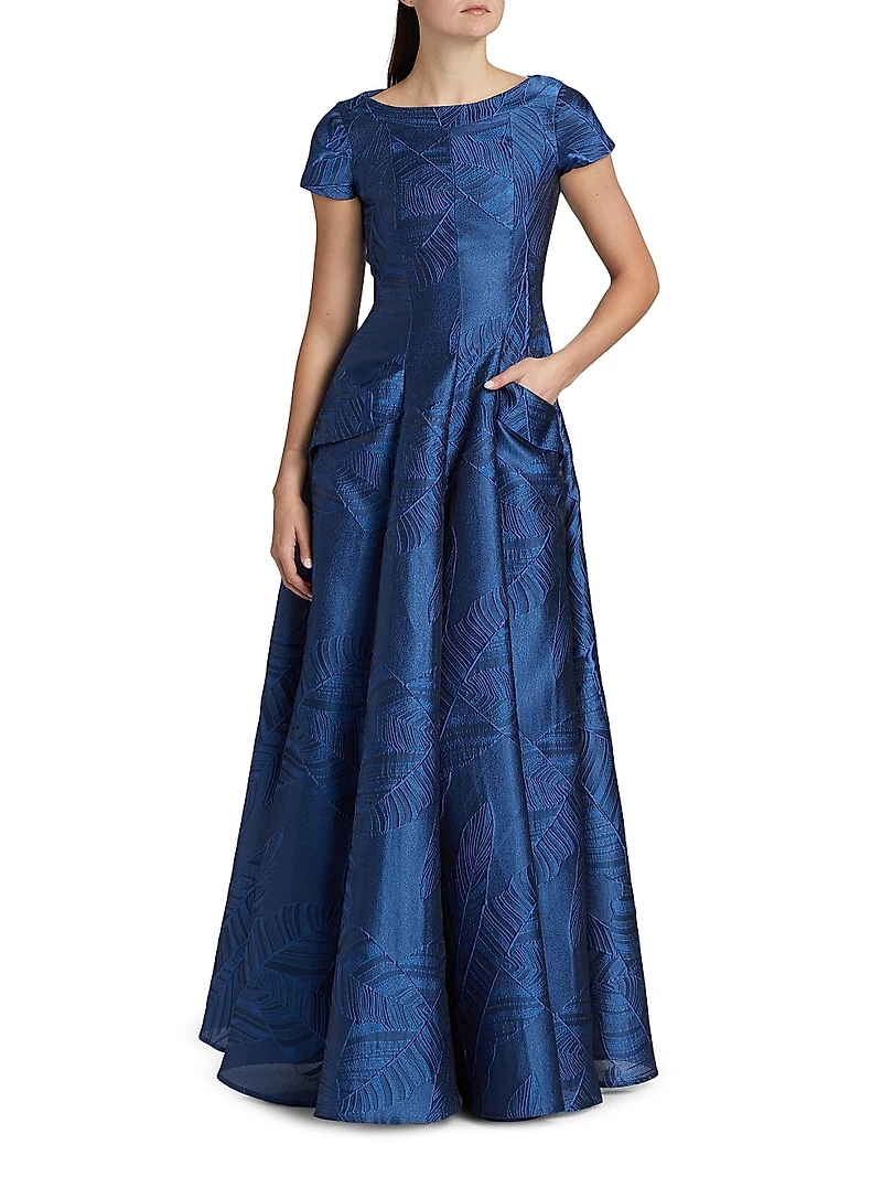 Jacquard A-Line Gown