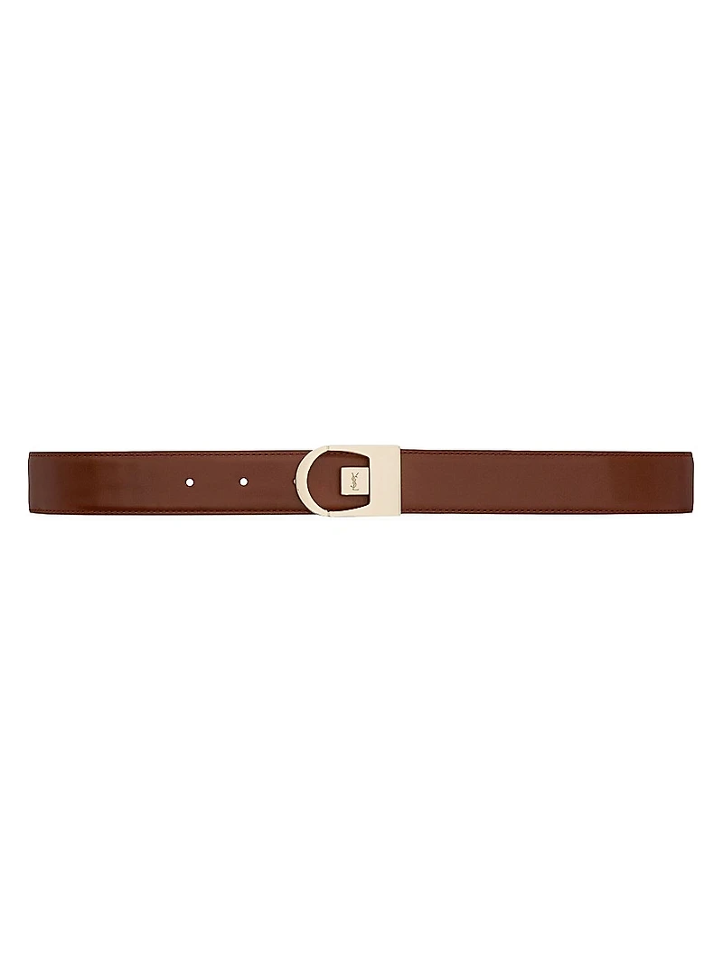 Reversible Belt Crocodile-Embossed Leather