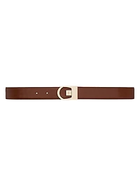 Reversible Belt Crocodile-Embossed Leather