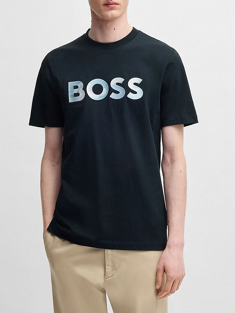 Cotton-Jersey Regular-Fit T-Shirt with Script Logo
