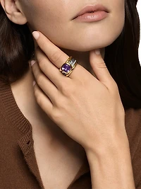 DY Mercer Four Row Stone Ring Sterling Silver