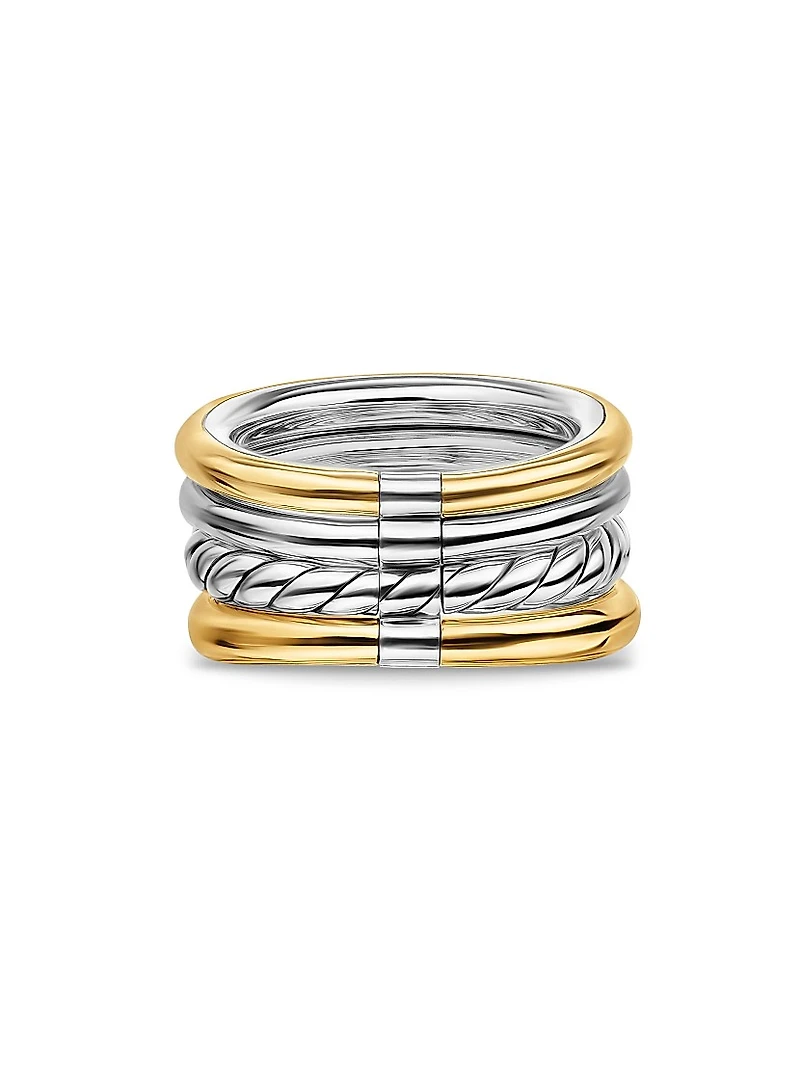 DY Mercer Four Row Stone Ring Sterling Silver