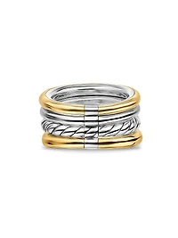 DY Mercer Four Row Stone Ring Sterling Silver