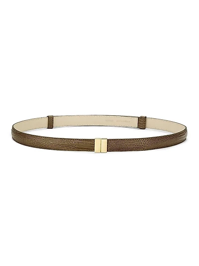 Lizard-Embossed Belt