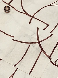 Katja Geo Print Button-Front Top