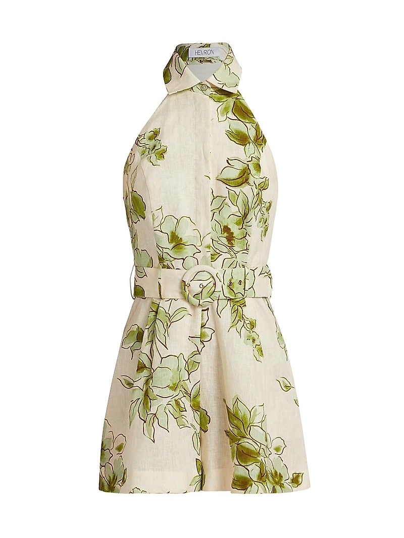 Asha Floral Linen Romper