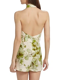 Asha Floral Linen Romper